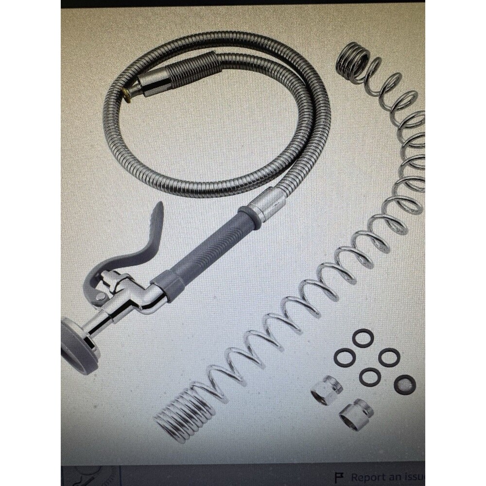 Spray Valve with 38" Flexible Stainless Steel Hose & Pre-Rinse Overhead 38 Inch
